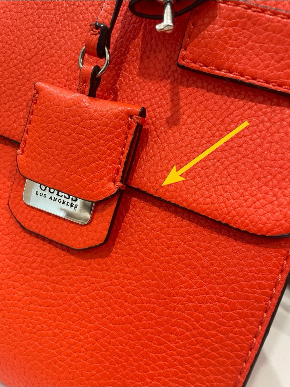 Guess Orange Cate Satchel Purse - Picture 15 of 15